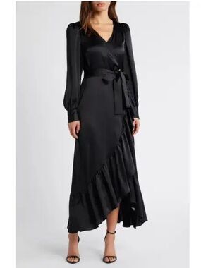 CHELSEA28 Ruffle Faux Wrap Maxi Dress